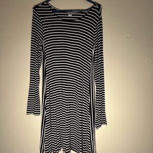 Old Navy Black and White Striped Dress